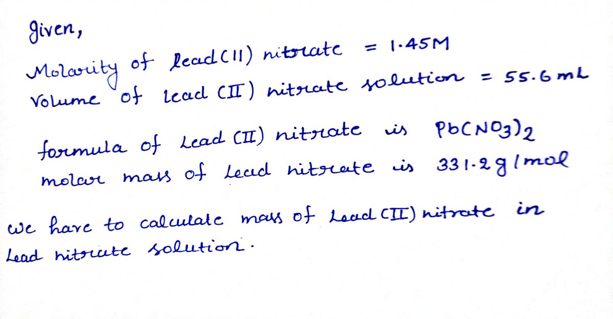 Chemistry homework question answer, step 1, image 1